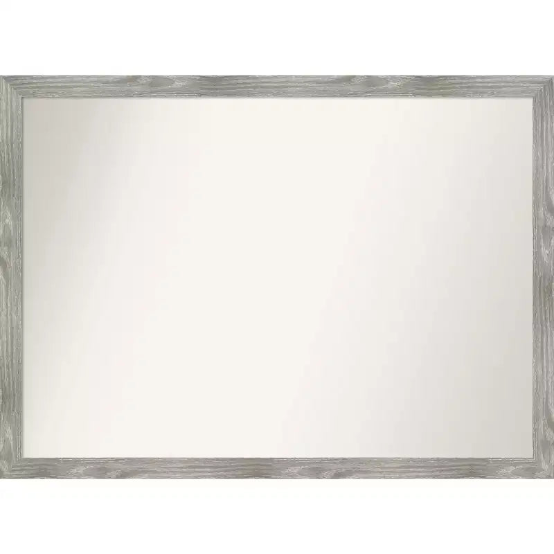 41" x 30" Non-Beveled Dove Square Bathroom Wall Mirror Gray Wash - Amanti Art: Polystyrene Frame, Wall Mounted
