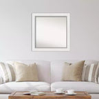 Specchio da parete 81 x 81 cm senza bordo smussato - Quadrato moderno, include accessori per il montaggio
