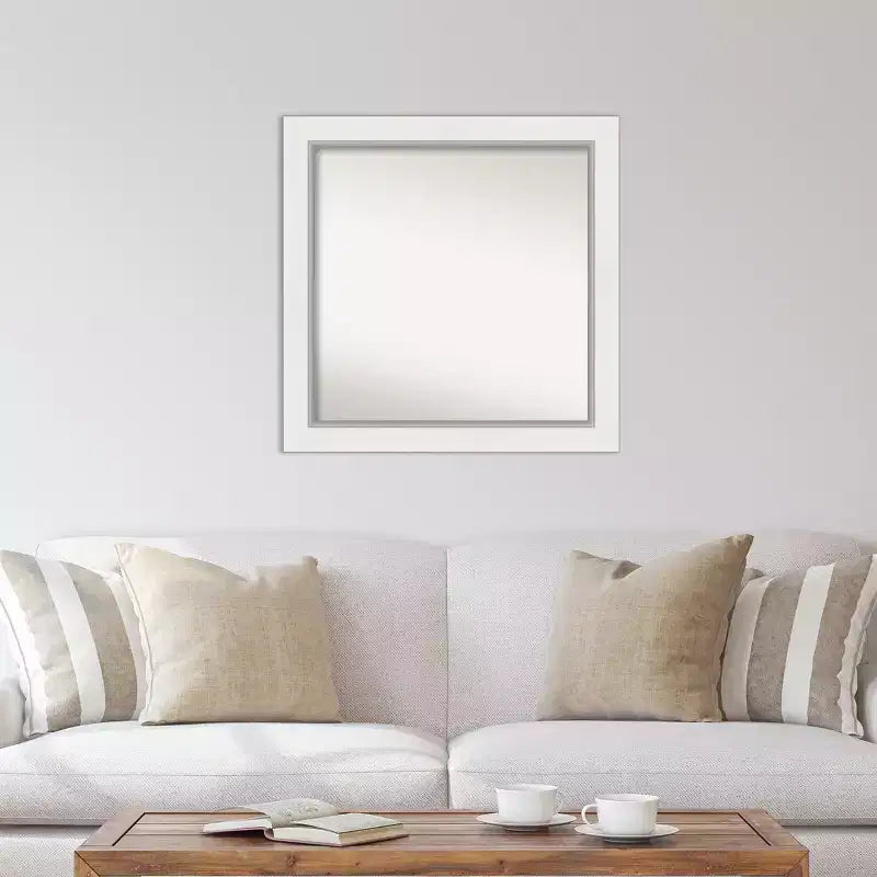 Specchio da parete 81 x 81 cm senza bordo smussato - Quadrato moderno, include accessori per il montaggio