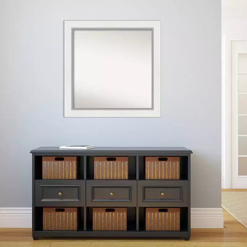 Specchio da parete 81 x 81 cm senza bordo smussato - Quadrato moderno, include accessori per il montaggio