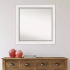 Specchio da parete 81 x 81 cm senza bordo smussato - Quadrato moderno, include accessori per il montaggio