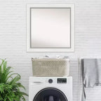 Specchio da parete 81 x 81 cm senza bordo smussato - Quadrato moderno, include accessori per il montaggio