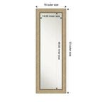 Specchio a figura intera per porta, 48 x 135 cm, senza smussatura - Include accessori di montaggio, cornice in polistirene