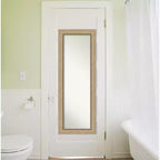 Specchio a figura intera per porta, 48 x 135 cm, senza smussatura - Include accessori di montaggio, cornice in polistirene