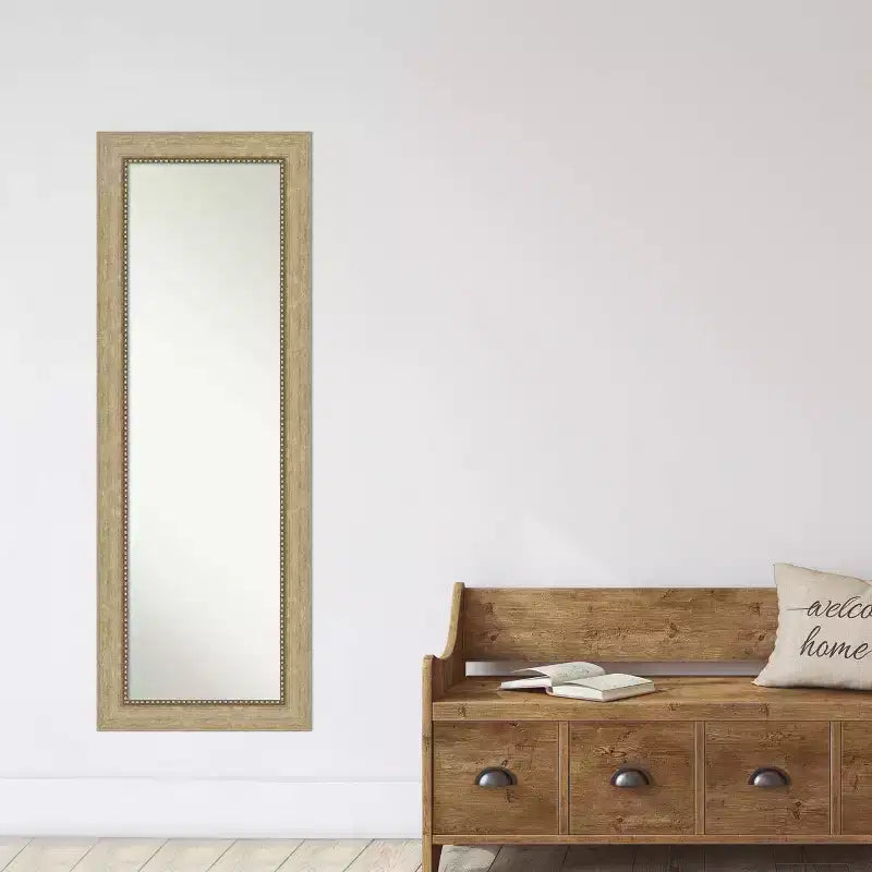 Specchio a figura intera per porta, 48 x 135 cm, senza smussatura - Include accessori di montaggio, cornice in polistirene