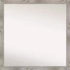 29" x 29" Non-Beveled Dove Gray Wash Square Wall Mirror - Amanti Art