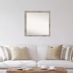 Specchio da parete quadrato 29" x 29" grigio lavato non bisellato