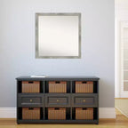 Specchio da parete quadrato 29" x 29" grigio lavato non bisellato