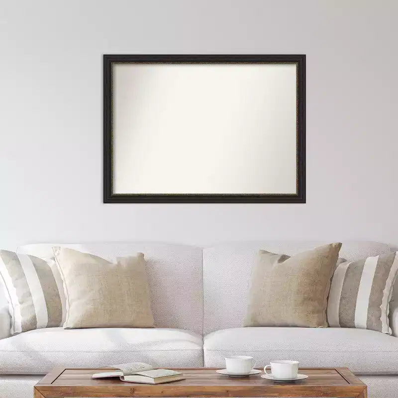Specchio da parete stretto 42" x 31" in bronzo con finitura Accent non smussata