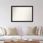Specchio da parete stretto 42" x 31" in bronzo con finitura Accent non smussata