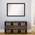 Specchio da parete stretto 42" x 31" in bronzo con finitura Accent non smussata