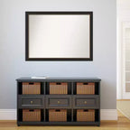 Specchio da parete stretto 42" x 31" in bronzo con finitura Accent non smussata