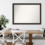 Specchio da parete stretto 42" x 31" in bronzo con finitura Accent non smussata