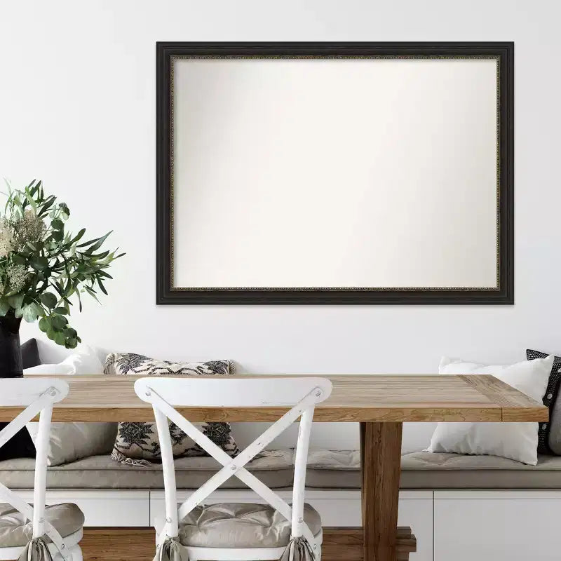 Specchio da parete stretto 42" x 31" in bronzo con finitura Accent non smussata