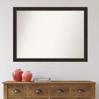 Specchio da parete stretto 42" x 31" in bronzo con finitura Accent non smussata