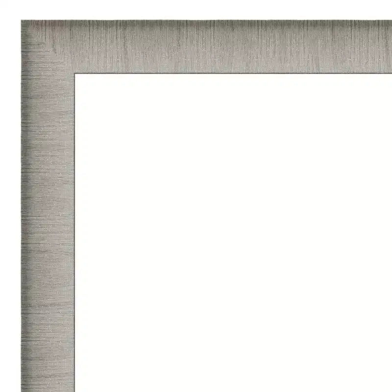 Specchio da parete elegante e sottile da 104 x 76 cm per bagno, finitura peltro - Include hardware di montaggio