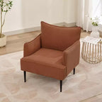Poltrona di design di metà secolo, poltrona da soggiorno, poltrona moderna in tessuto, divanetto con due braccioli e gambe in metallo per camera da letto, ufficio, studio