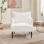 Poltrona di design di metà secolo, poltrona da soggiorno, poltrona moderna in tessuto, divanetto con due braccioli e gambe in metallo per camera da letto, ufficio, studio