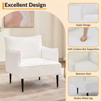 Poltrona di design di metà secolo, poltrona da soggiorno, poltrona moderna in tessuto, divanetto con due braccioli e gambe in metallo per camera da letto, ufficio, studio