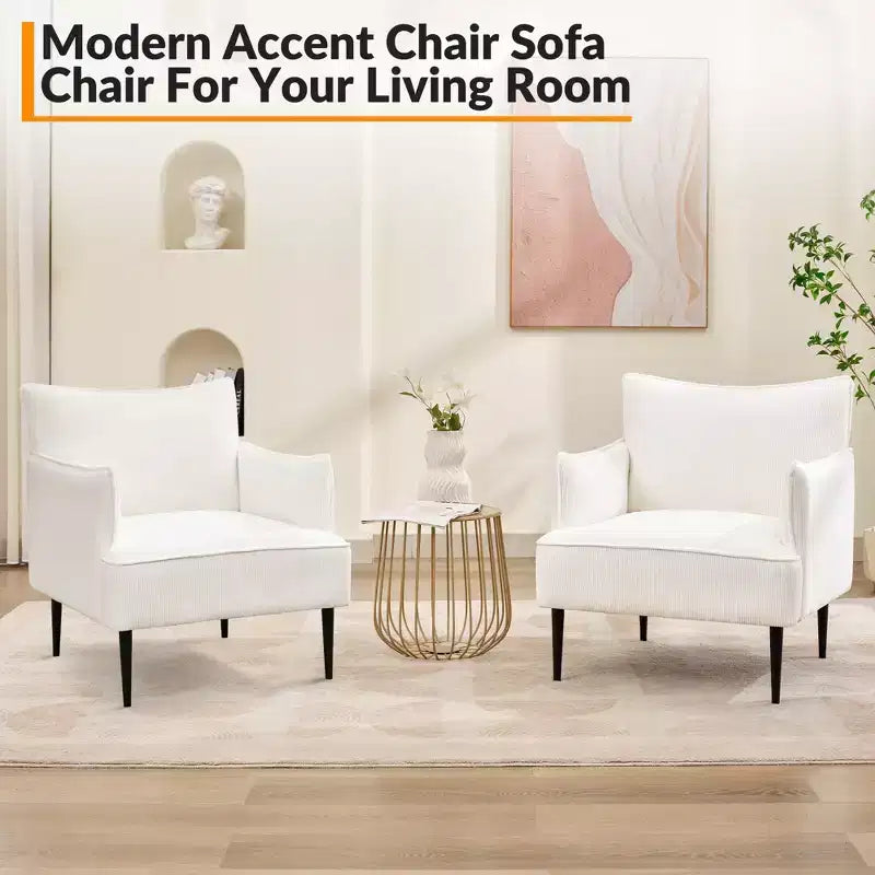 Poltrona di design di metà secolo, poltrona da soggiorno, poltrona moderna in tessuto, divanetto con due braccioli e gambe in metallo per camera da letto, ufficio, studio