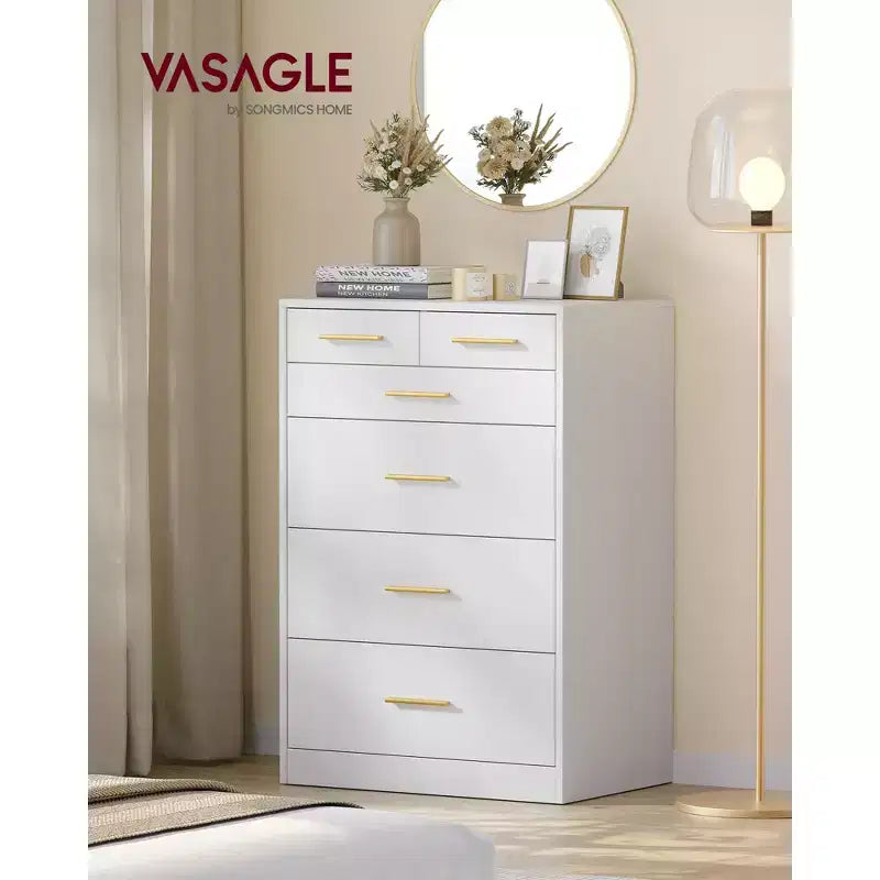 Cassettiera per camera da letto, Comò per armadio, Stile moderno, Mobile TV per soggiorno, 6 cassetti