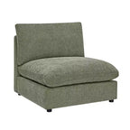 Divano componibile modulare da 355 cm con pouf contenitore, divano a nuvola a forma di U con seduta profonda 56 cm, moderno divano componibile in ciniglia per soggiorno