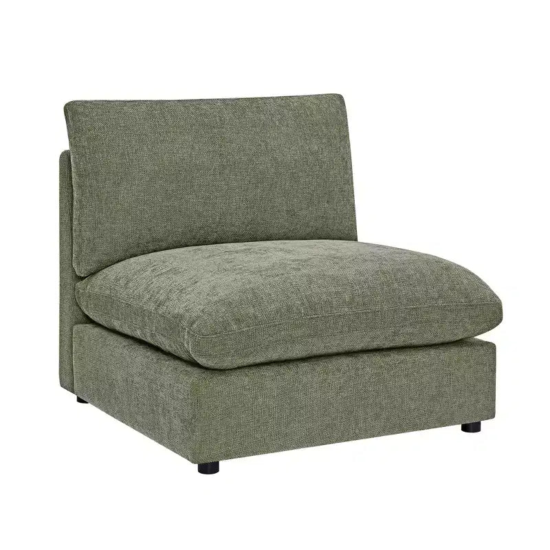 Divano componibile modulare da 355 cm con pouf contenitore, divano a nuvola a forma di U con seduta profonda 56 cm, moderno divano componibile in ciniglia per soggiorno