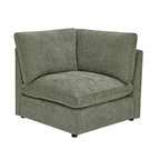 Divano componibile modulare da 355 cm con pouf contenitore, divano a nuvola a forma di U con seduta profonda 56 cm, moderno divano componibile in ciniglia per soggiorno