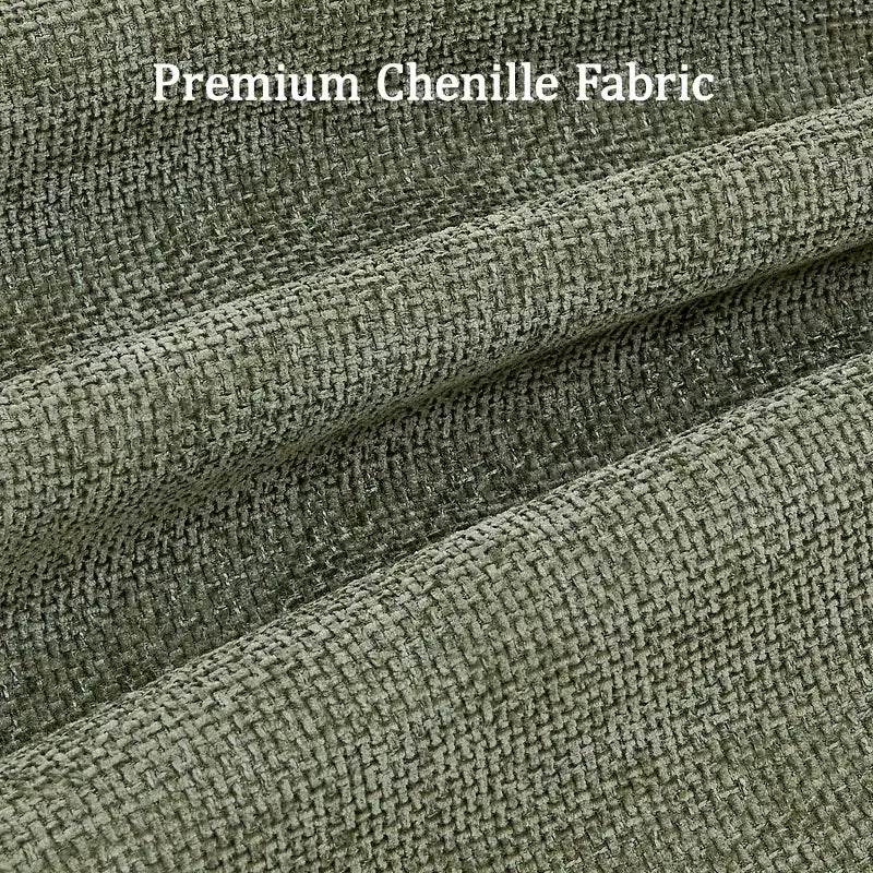Divano componibile modulare da 355 cm con pouf contenitore, divano a nuvola a forma di U con seduta profonda 56 cm, moderno divano componibile in ciniglia per soggiorno