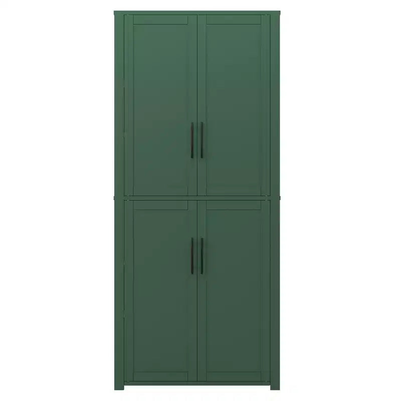 Dispensa da Cucina Autoportante Armadio Contenitore per Alimenti con 4 Ante e Ripiani Regolabili Organizzatore per Ripostiglio a Pavimento