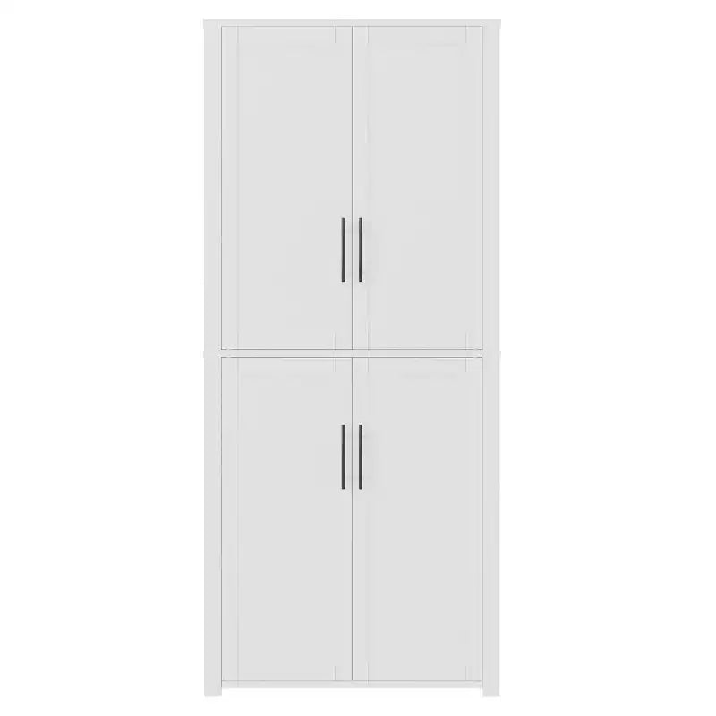 Dispensa da Cucina Autoportante Armadio Contenitore per Alimenti con 4 Ante e Ripiani Regolabili Organizzatore per Ripostiglio a Pavimento