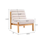 Poltrona d'accento con struttura in legno massello, seduta imbottita spessa e schienale ergonomico, poltrona moderna per soggiorno, camera da letto, angolo lettura