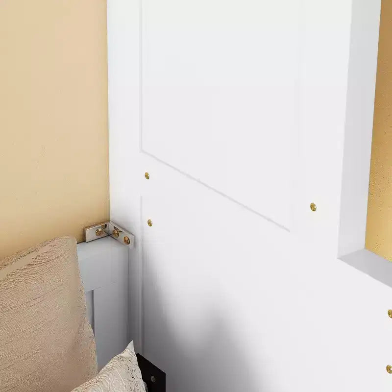 Letto a scomparsa verticale Queen Size in legno, Letto a muro salvaspazio, Mobile letto a muro
