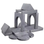 Modular Kids Play Couch Sectional Toddler Sofa with Armrests 14 Pcs Gray Heavy Duty