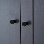 Dispensa da Cucina Autoportante da 77H, Mobile Contenitore Stile Rustico con Ripiani Regolabili, Ripiani sull'Anta, Cassetti e Portabottiglie