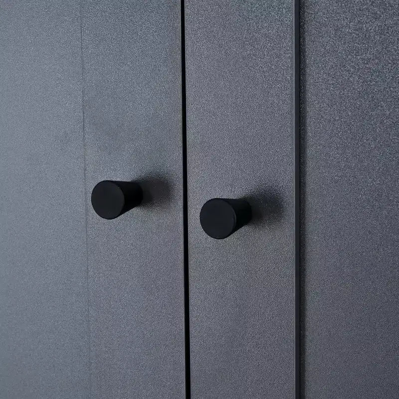 Dispensa da Cucina Autoportante da 77H, Mobile Contenitore Stile Rustico con Ripiani Regolabili, Ripiani sull'Anta, Cassetti e Portabottiglie