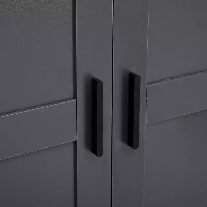 Dispensa da Cucina Autoportante da 77H, Mobile Contenitore Stile Rustico con Ripiani Regolabili, Ripiani sull'Anta, Cassetti e Portabottiglie
