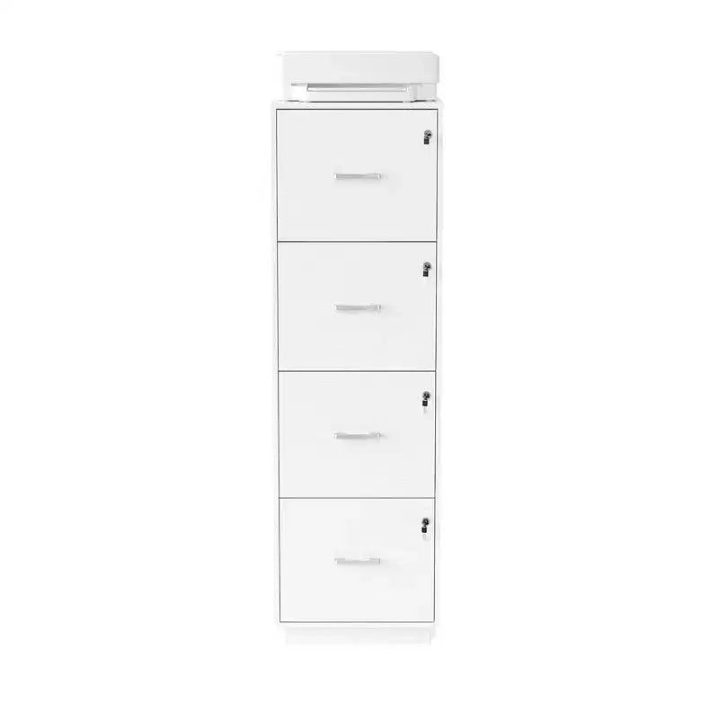 Classificatore in legno goffrato a 4 cassetti da 15 pollici