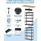 Scaffalature Resistenti, Capacità di Carico 900 kg, Scaffali multiuso per Garage, Magazzino, Dispensa