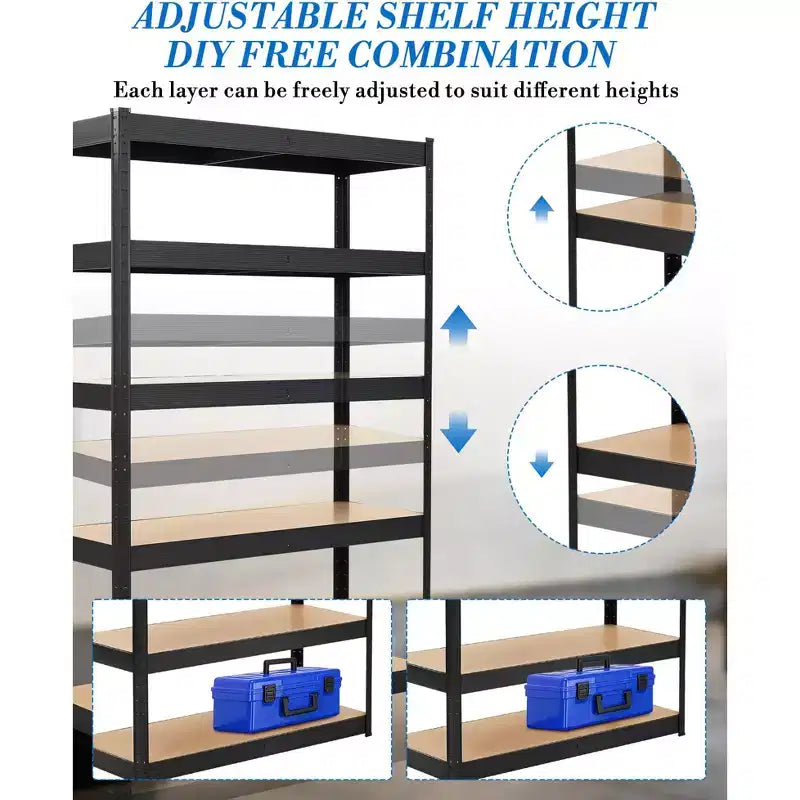 Scaffalature Resistenti, Capacità di Carico 900 kg, Scaffali multiuso per Garage, Magazzino, Dispensa