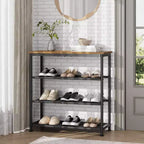 Scarpiera Sottile Regolabile con Ripiani in Tessuto Non Tessuto, Scaffale Porta Scarpe Robusto per Ingresso, Armadio e Camera da Letto