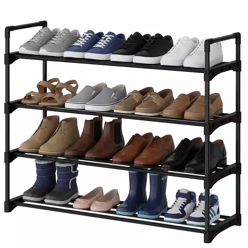 Scarpiera Sottile Regolabile con Ripiani in Tessuto Non Tessuto, Scaffale Porta Scarpe Robusto per Ingresso, Armadio e Camera da Letto