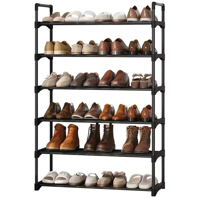 Scarpiera Sottile Regolabile con Ripiani in Tessuto Non Tessuto, Scaffale Porta Scarpe Robusto per Ingresso, Armadio e Camera da Letto