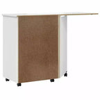 Mobiletto con ruote Bianco Legno massello di pino, Legno multistrato, Plastica