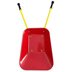 Carriola in metallo per bambini, carretto da giardino per bambini da 15 kg, carretto multiuso da cantiere con vassoio in acciaio resistente per foglie, terra, sabbia, attrezzo da giardinaggio per esterni