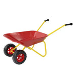 Carriola in metallo per bambini, carretto da giardino per bambini da 15 kg, carretto multiuso da cantiere con vassoio in acciaio resistente per foglie, terra, sabbia, attrezzo da giardinaggio per esterni
