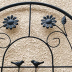 86,7 x 19,7 Graticcio da Giardino in Metallo Nero Antiruggine per Piante Rampicanti