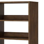 Libreria alta Saylor da 162 cm con gambe a forcina e cassetto - Design industriale, legno di acacia