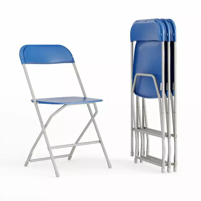 Emma and Oliver 650 lb. Capacity Premium Home and Event Plastic Folding Chair (4 Pack)