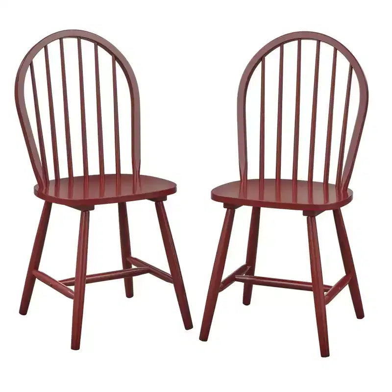 Sedie da pranzo Windsor con fuso in legno massello stile rustico